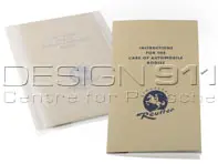 Hinweis zur Wartung in ENGLISCH. Porsche 356 Knickscheibe/Pre A (1950 bis 1955) - PCG475510, PCG475520