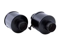 Heater box, Black - Pair. Porsche 356B / 356C - 64421102505, 64421102605