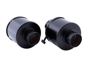 Heizkasten, Schwarz - Paar. Porsche 356B / 356C - 64421102505, 64421102605