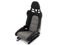 Asiento de cubo de fibra de carbono, Pepita en blanco y negro. Porsche 991/992