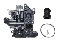 Water pump with thermostat coupling and drive belt. Porsche 95B Macan 2.0L - 95812101200, 95812111100, 95812111110, 95812111111, PAC121111A, PAC121111C, PAC121111B, PAC121012B, 95812160500, 95812113100 - K11235/1C