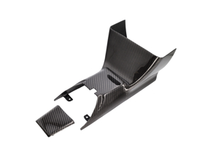 Panneau de suppression de la console centrale Rennline GT3 en fibre de carbone. Porsche 986 Boxster / 996 - 98655211302