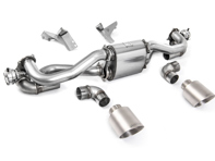 Milltek 运动型排气后消音器，带钛合金饰边。保时捷 718 Cayman GT4 4.0 升 / Boxster GTS 4.0 升