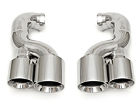 Terminali di scarico Deluxe Quad Style in cromo lucido. Porsche Cayenne 957 V8 S/GTS - 95511125160, 95511125260, 95511125140, 95511125171, 95511125240, 95511125271