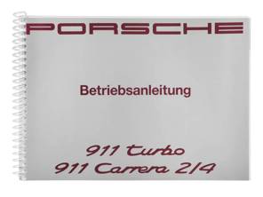 Manuel du conducteur pour Porsche 911 (964) Carrera 2 / 4 / turbo MY 1992, en allemand - WKD96401092
