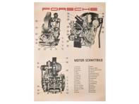 Poster - Cross-Section of the Porsche 356A Engine - PCG35674100, PCG35646010