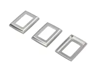 Window switch surround Set of 3 in Alloy. Porsche 911 / 964 / 993 - 9646136210001C, 9646136210101C, 91161362103, 91161362104