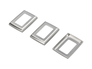 Ensemble de 3 enjoliveurs de commutateur de lève-vitre en alliage. Porsche 911 / 964 / 993 - 9646136210001C, 9646136210101C, 91161362103, 91161362104