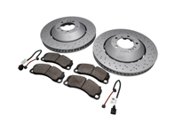 Front brake pads and brake disc package. Porsche Cayman 981 GT4 Zimmermann - 98135140581, 98135140681, 99135194704