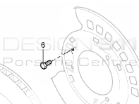 Abdeckblech Bremsscheibe Bolzen. Porsche Cayenne MKI / MKII