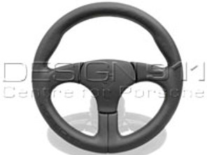 Sportlenkrad ohne Airbag Schwarz mit schwarzer Naht. Porsche 928 - 000043163108YR