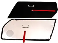 Panneaux de porte en aluminium clair avec sangles de traction ROUGES, poignées chromées RS/ST/ RSR - 96455583320, 133