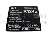 Autocollant Climatiseur. Porsche Cayenne - 95570114100, 95570114101