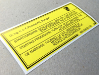 Startprozedur-Aufkleber. Porsche 911 / 928 (1977 – 1989) - 92800652100