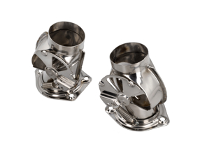 Volets de chauffage échangeur INOX, jeu de 2. Porsche 911 - 90121100700, 90121100800, 90121100822, 90121100722 - 9210001