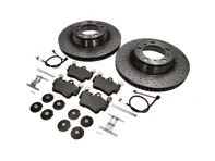 ACHTER Remblokken en Remschijf Pakket Porsche 997 3.8L C4S - 99635240X02BRE, 99635240X02, 95535296000, 99761275402, 99635208600, 99635208602, 99735193907BRE, 99735193907, 90026904701, 99906705009