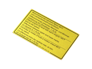 Autocollant Niveau d'huile moteur. Porsche 911 - 93000650402