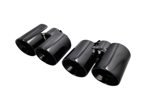 Auspuffendrohre in Satinschwarz. DesignTek für Porsche 997