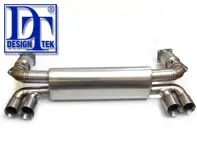 Exhaust Muffler / Silencer Titanium DesignTek for Porsche 996 Turbo - 99611102775, 99611102776