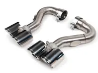 Sorties d'échappement Deluxe Quad Style en acier inoxydable poli. Porsche Cayenne 955 S - 95511100020, 95511125110, 95511125111, 95511125210, 95511125211