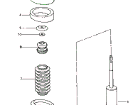 Schokdempercompensatieplaat, achter 4,0 mm. Porsche 996 / 997 1998-13 - 99633351103 - 95767