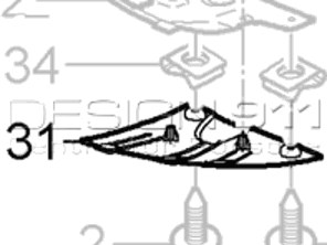 Cubierta de la esquina del parachoques trasero. Porsche 958 Cayena - 95550508500, 95550508600