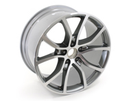 Front 21-inch Exclusive Design Alloy Wheel in Platinum Silver. Porsche 9YA Cayenne - 9Y0601025BHOU7, 9Y0601025BH, 9Y0601025POU7, 9Y0601025P