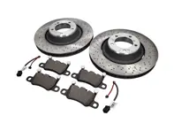REAR Brake Pads And Brake Disc Package. Porsche 991 Turbo - 99135240700, 99135240800, 99135294701, 99160918500