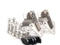 Juego de bisagras para tapa de motor estilo 911R de titanio Rennline. Porsche 911