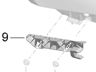 Tira de sujeción superior del paragolpes trasero. Porsche 991.2 Turbo - 99150563501, 99150563601