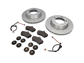 REAR Brake Pads and Brake Disc Package for Porsche Boxster 986 S - 98635240301, 98735240300, 98735240301