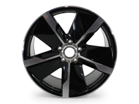 21-Zoll-Leichtmetallfelge im exklusiven Design hinten in Jet Black Metallic für Porsche Taycan - 9J1601025RC9X, 9J1601025ADC9X, 9J1601025, 9J1601025QC9X, 9J1601025ACC9X