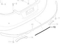 Heckschürzen-Mittelblech unten. Porsche 970 Panamera - 97050599301
