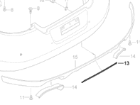 Heckschürzen-Mittelblech unten. Porsche 970 Panamera - 97050599301