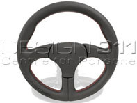 Sports steering wheel without airbag Black with Red Stitching. Porsche 911 / 959 - 000043161158YR