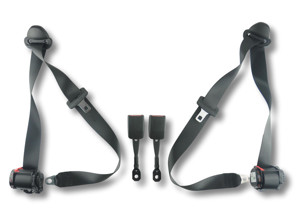 Retractable 3-point inertia reel front seat belt kit Porsche 996 Coupe 1997 to 2001 - 99680318304, 99680303304, 99680303408