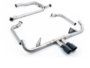 Escape deportivo Milltek con catalizador de repuesto y molduras Cerakote Black. Porsche 718 GTS 2.5L - 982251052E, 982251052F, 982251052G, 982251052J, 982251052L, 982251051D, 982251051K, 982251051F, 982251051G, 982251051J, 982251051L - SSXPO145