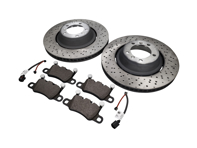 Rear brake pads and brake disc package Rear. Porsche Cayman GT4 Sebro - 98135240780, 98135240880, 99135294701, 99160918500