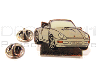 Pin Badge 'Porsche 911 Cabriolet' White