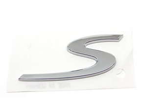 S - Chrome rear badge for Porsche 970 Panamera - 97055924303, 97055924302