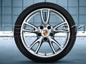 Llantas de aleación Carrera IV de 18' y neumáticos de invierno Porsche original para 997.2 C2 / C2S - 99704460053, 99704460056, 99704460153, 99704460156