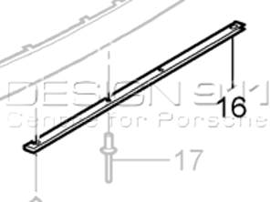 Halteleiste für Heckspoilerlippe. Porsche 997 Turbo - 99750583701