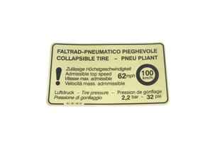 Autocollant pour roue de secours pliable. Porsche 924 / 911 - 91170113701 - PAKFR911