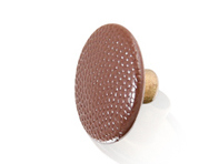 Push button for luggage compartment lining, Chestnut Brown. Porsche 968 - 999591885139QA, 99959188513