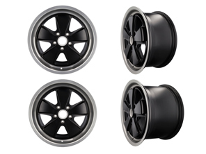 17" Fuchs Alufelgen 4er-Set in Schwarz 7.0J und 9.0J für Porsche - 999362B17, 999362B177055, 999362B179055