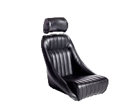 Corbeau Classic Seat. In Black Vinyl. Porsche 911 / 964 / 968 / 944 - 120804, 120804/W