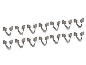 Door moulding clip, SET OF 14. Porsche 911/964/993 1965-98 - 99959132601, 99959132602 - 9400032, 1686550100, 1686550200