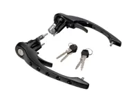 Gebohrtes Türgriff-Set in SCHWARZ (mit Schließzylinder und Schlüsseln). Porsche 911 1977-89 / 964 1989-94 - 91153894101, 91153894103, 91153894107, 91153894100, 94453894102, 91153894106, 91153894201, 91153894203, 91153894207, 91153894200, 94453894202, 91153894206 - 1687101310