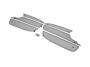 Edelstahl-Außengrillsatz für vordere Stoßstange ZunSport. Porsche 981 Cayman Manual/PDK mit Sensoren - ZPR46913, ZPR46913B, ZPR46913, ZPR46913B