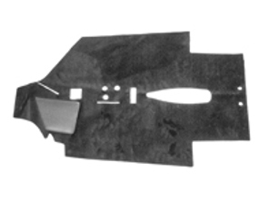 Tapis pour tunnel, Noir. Porsche 993 - 993551023005FV